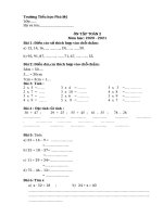 Bài tập môn Toán - Tiếng Việt lớp 2