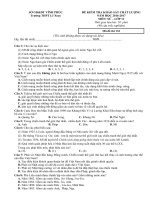 ĐỀ THI KSCL LẦN 3 MÔN LỊCH SỬ LỚP 11 NĂM HỌC 2016-2017