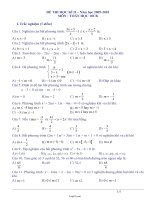 Đề tham khảo Toán 10 học kì II - Đề 4