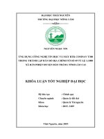 Luận văn tốt nghiệp ứng dụng công nghệ tin học và máy RTK comnav t300 trong thành lập bản đồ địa chính tờ số 49 