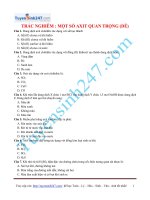 Trắc nghiệm: Một số axit quan trọng (Mức độ dễ - Có đáp án)