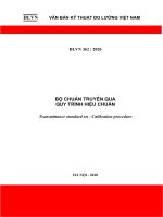DLVN 362-2020_Quy trình hiệu chuẩn- Bộ chuẩn truyền qua