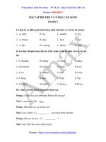 Bài tập bổ trợ và nâng cao số 03 - Bài tập Tiếng Anh 5