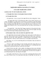 Tài liệu ôn tập Những Nguyên lí cơ bản mác lê nin 1