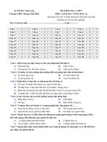 Đề kiểm tra 1 tiết môn GDCD lớp 12 có đáp án - THPT Hoàng Thái Hiếu