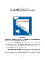 Tài liệu câu hỏi ôn tập kèm lời giải chi tiết nhập môn klnh doanh lưu trú trường đại học kinh tế