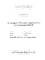 Giải pháp quản lý rác thải đồng ruộng tại huyện đan phượng, thành phố hà nội   