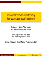 Instrumental variables estimation using heteroskedasticity-based instruments