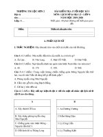 Đề thi học kì 1 môn Lịch sử & Địa lí lớp 4 năm 2019-2020 có đáp án - Trường Tiểu học Lộc Sơn 2