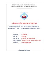 SKKN một số biện pháp rèn kĩ năng đọc theo định hướng phát triển năng lực cho học sinh lớp 1 