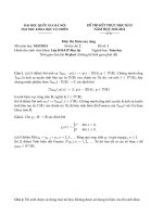 Đề thi – Đáp án cuối kỳ môn Hàm suy rộng lớp K55A1-học lại