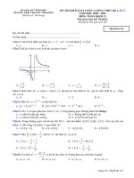 Đề khảo sát chất lượng ôn thi THPT quốc gia môn toán năm 2021 có đáp án