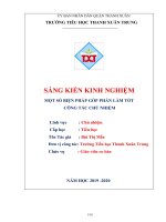 SKKN một số biện pháp góp phần làm tốt công tác chủ nhiệm 