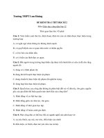 Đề kiểm tra 1 tiết học kì 1 môn GDCD lớp 12 có đáp án - THPT Lưu Hoàng