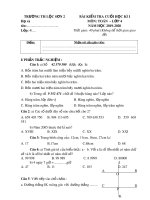 Đề thi học kì 1 môn Toán lớp 4 năm 2019-2020 có đáp án - Trường Tiểu học Lộc Sơn 2