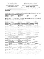 Đề thi minh họa tiếng anh THPT QG có đáp án giải chi tiết (9) 