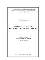 Võ thuật cổ truyền của người việt miền tây nam bộ     