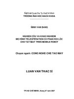 Nghiên cứu và khảo nghiệm mô hình teleoperation có phản hồi lực cho tay máy trên mobile robot 