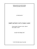 Thiết kế bộ vi xử lý RISC 16 bit 