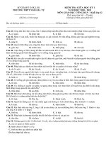 Đề kiểm tra giữa học kì 1 môn GDCD lớp 12 năm 2020-2021 - THPT Ngô Gia Tự