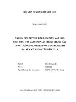 Nghiên cứu một số đặc điểm sinh vật học, sinh thái học và biện pháp phòng chống rầy lưng trắng sogatella furcifera horvath tại yên mỹ, hưng yên năm 2019   
