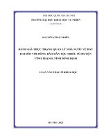 Đánh giá thực trạng quản lý nhà nước về đất đai đối với đồng bào dân tộc thiểu số huyện vĩnh thạnh tỉnh bình định