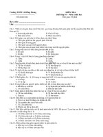 Đề kiểm tra 1 tiết môn Sinh lớp 10 có đáp án - THPT Lê Hồng Phong