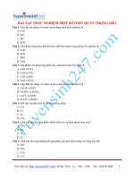 Trắc nghiệm: Một số oxit quan trọng (dễ)