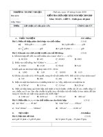 Đề thi giữa học kì 2 môn Toán lớp 5 năm 2019-2020 có đáp án - Trường Tiểu học Phú Nhuận