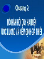 MÔ HÌNH hồi QUY HAI BIẾN ước LƯỢNG và KIỂM ĐỊNH GIẢ THIẾT (KINH tế LƯỢNG SLIDE) (chữ biến dạng do slide dùng font VNI times, tải về xem bình thường) 