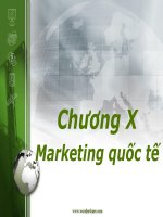 Marketing quốc tế (NGUYÊN lý MARKETING SLIDE) 