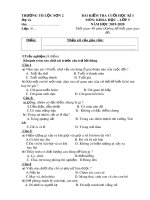 Đề thi học kì 1 môn Khoa học lớp 5 năm 2019-2020 có đáp án - Trường Tiểu học Lộc Sơn 2