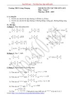 Đề cương ôn tập học kì 1 - Toán 7 - THCS Láng Thượng(2018 – 2019)