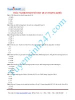 Trắc nghiệm: Một số oxit quan trọng (khó)