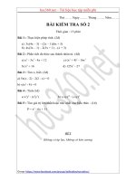 Đề 1 - Kiểm tra 15 phút - Đại số lớp 8 - Tài liệu tổng hợp