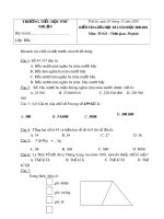 Đề thi giữa học kì 1 môn Toán lớp 4 năm 2020-2021 có đáp án - Trường Tiểu học Phú Nhuận