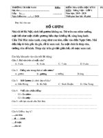 Đề thi giữa học kì 2 môn Tiếng Việt lớp 1 năm 2019-2020 - Trường Tiểu học Hải Nam