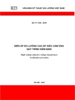 DLVN 328 Biến áp đo lường cao áp kiểu cảm ứng – Quy trình kiểm định