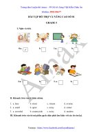 Bài tập bổ trợ và nâng cao số 01 - Bài tập Tiếng Anh 5