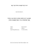 Nâng cao chất lượng nhân lực tại khu công nghiệp thụy vân, tỉnh phú thọ   