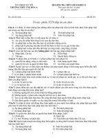 Đề kiểm tra 1 tiết môn GDCD lớp 12 - THPT Ứng Hòa A