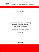 DLVN 157 Phương tiện đo kiểm tra tốc độ phương tiện giao thông. Quy trình kiểm định