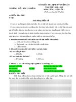 Đề thi học kì 2 môn Tiếng Việt lớp 1 năm 2019-2020 có đáp án - Trường Tiểu học An Đồng