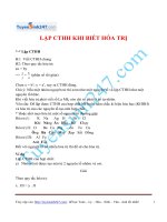 Lập công thức hóa học khi biết hóa trị