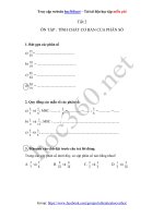 Ôn tập tính chất cơ bản của phân số - Bài tập thực hành Toán 5