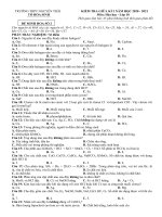ĐỀ THAM KHẢO GIỮA HỌC KÌ 2 LỚP 10 THEO BẢN ĐẶC TẢ VÀ ĐÁP ÁN