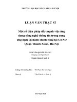 Một số biện pháp đẩy mạnh việc ứng dụng công nghệ thông tin trong cung ứng dịch vụ hành chính công tại UBND quận thanh xuân hà nội