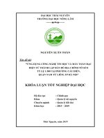 Luận văn tốt nghiệp ứng dụng công nghệ tin học và máy toàn đạc điện tử thành lập bản đồ địa chính tờ số 8 