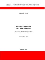 ĐLVN 31:2017 Phương tiện đo pH. Quy trình kiểm định
