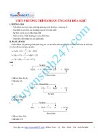 BT Xác định sự oxi hóa - sự khử